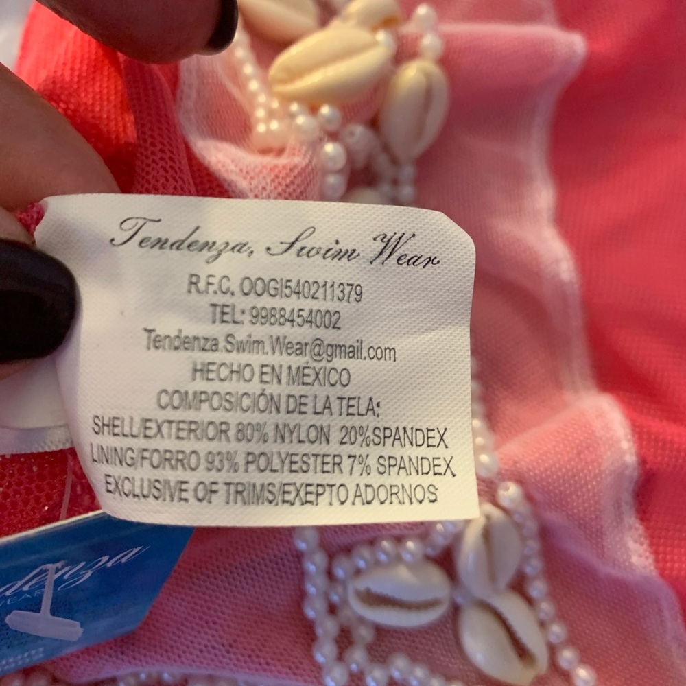 Coral mesh swim coverup. Size Medium - Picture 9 of 11